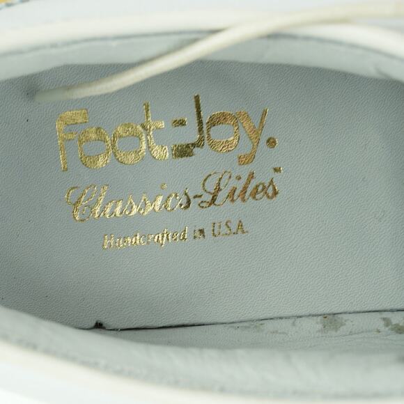 Vintage 80s FootJoy Golf Shoes Womens 8.5AA 90159 Classics White Made in USA - Picture 13 of 16